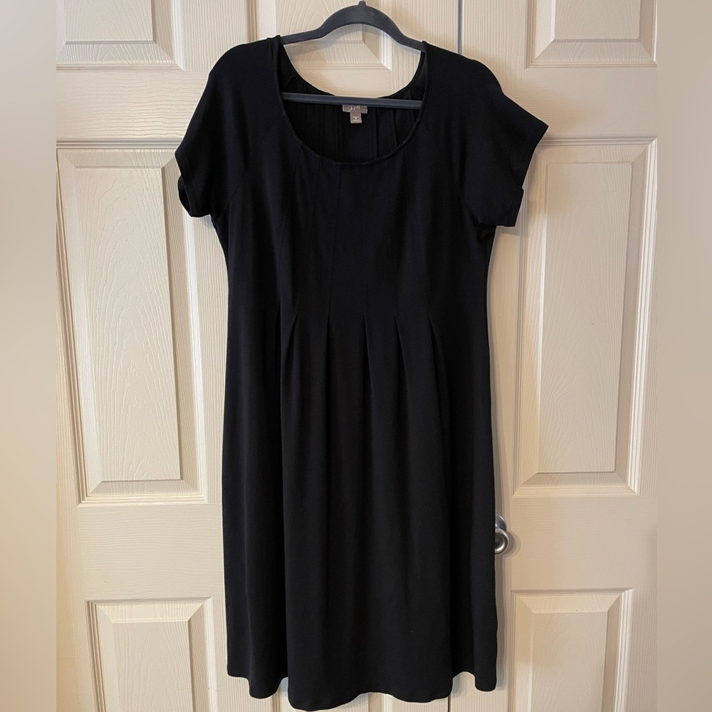 J.jill, Black, Dress, Midi, Stretch, Figure Flattering